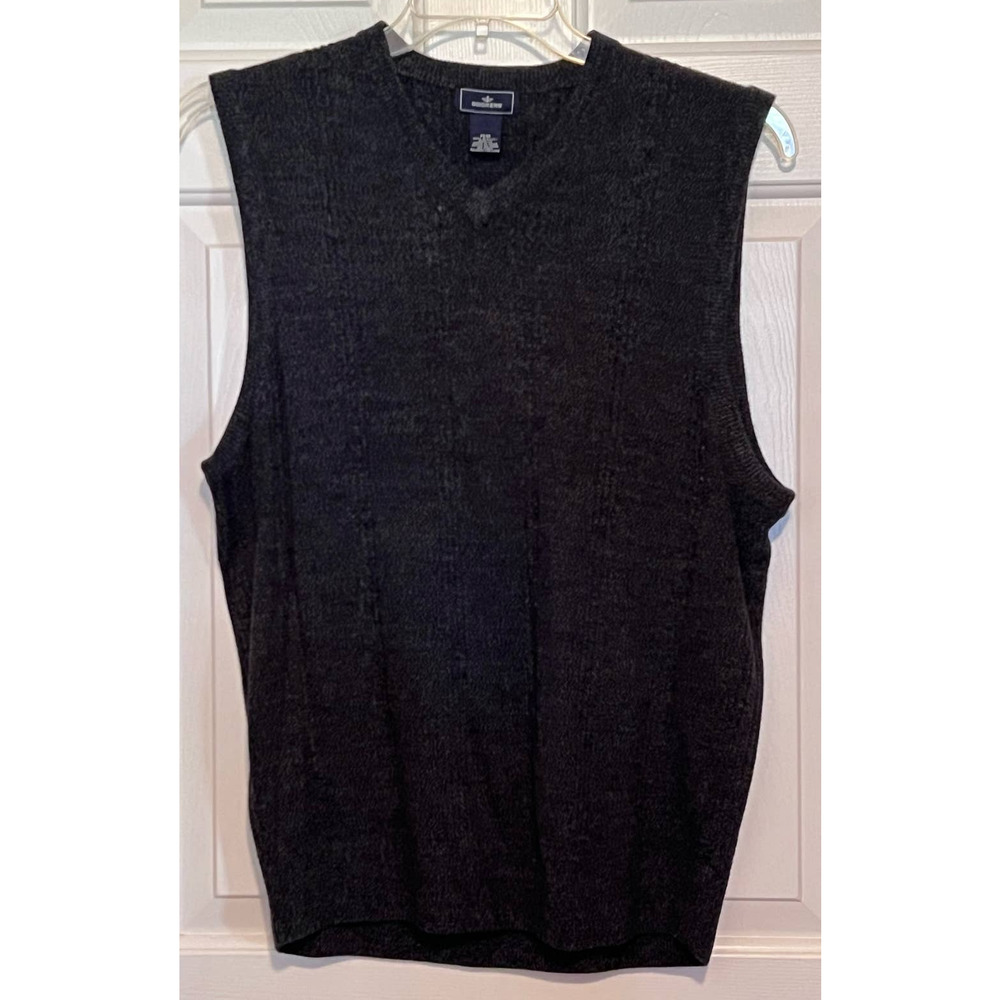 Dockers Men's V-Neck Sweater Vest Gray Size M 26 1/2" Long‎ x 20 1/2" Pit to Pit